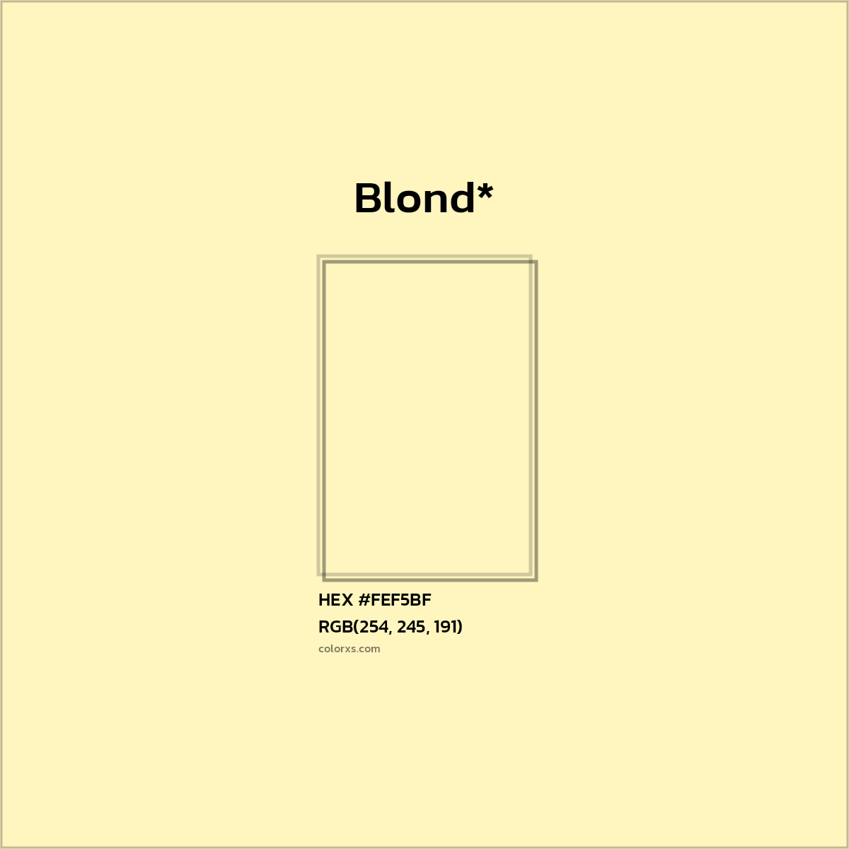 HEX #FEF5BF Color Name, Color Code, Palettes, Similar Paints, Images