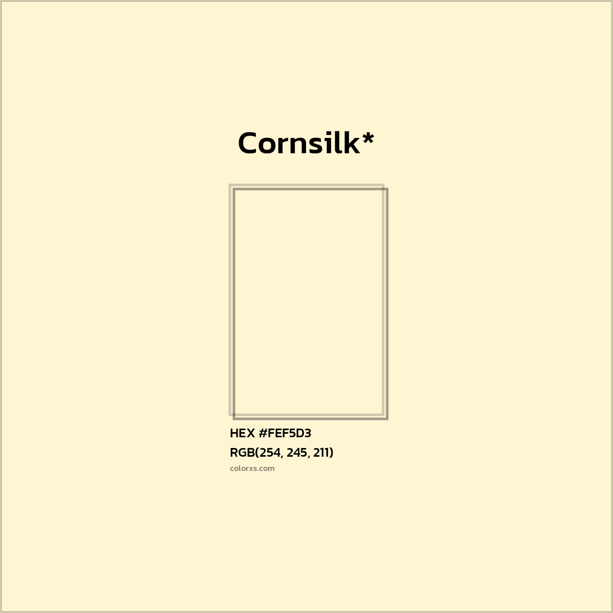 HEX #FEF5D3 Color Name, Color Code, Palettes, Similar Paints, Images