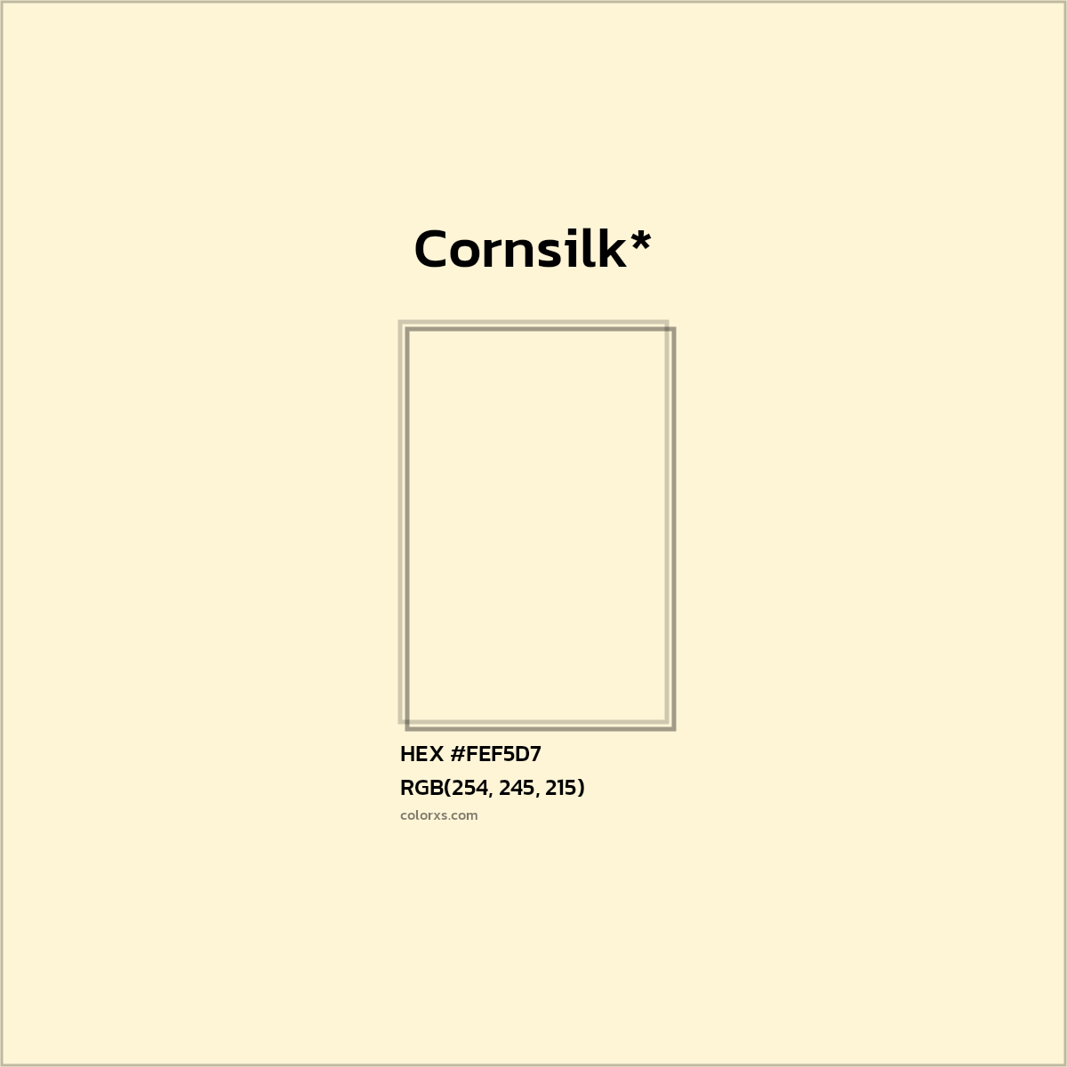 HEX #FEF5D7 Color Name, Color Code, Palettes, Similar Paints, Images
