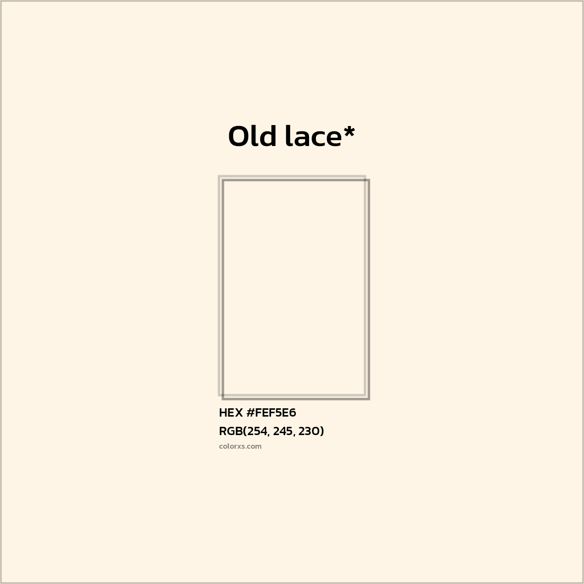 HEX #FEF5E6 Color Name, Color Code, Palettes, Similar Paints, Images