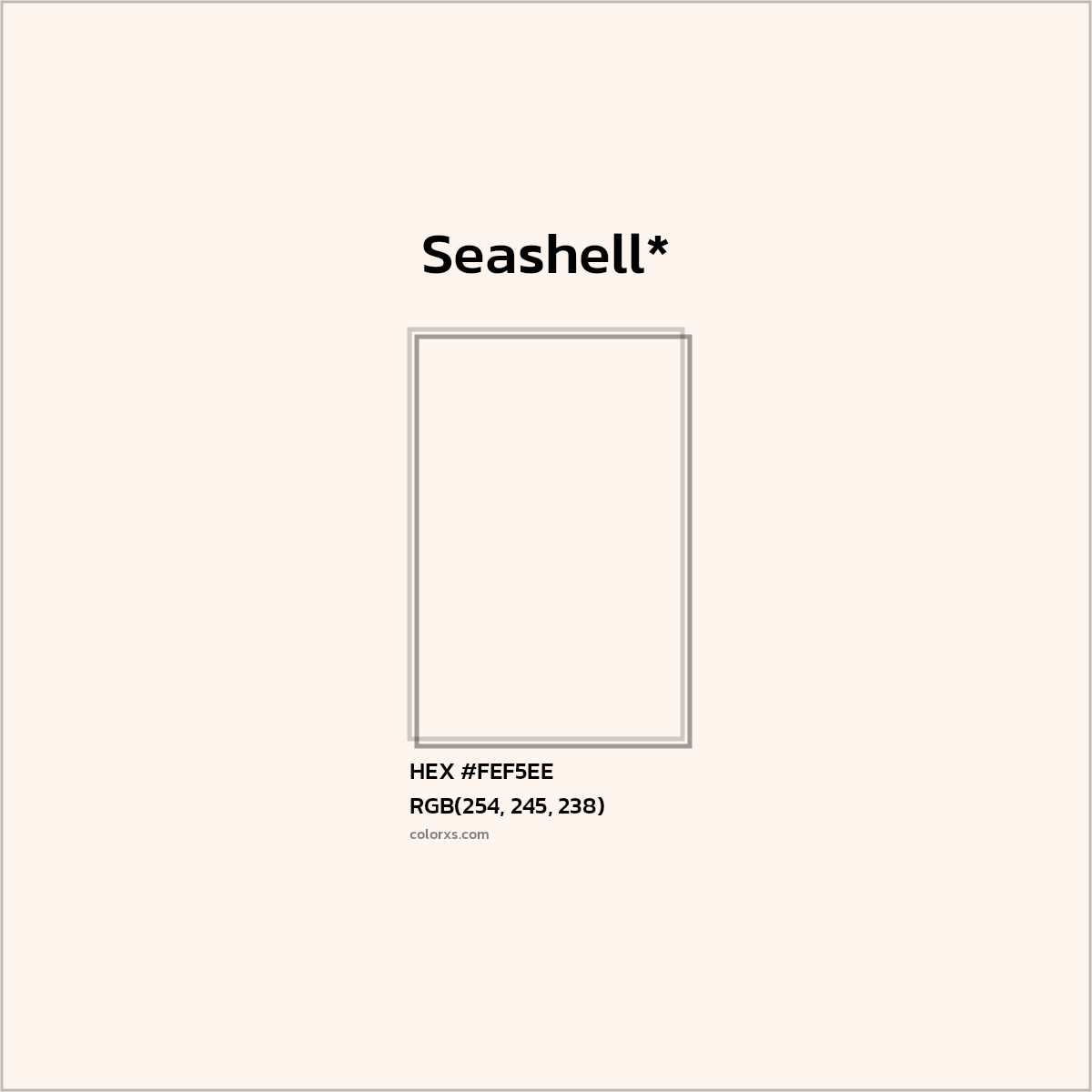 HEX #FEF5EE Color Name, Color Code, Palettes, Similar Paints, Images