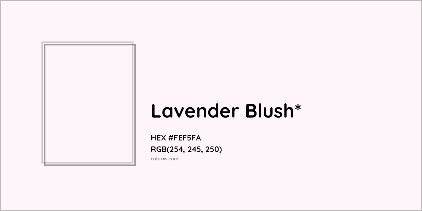 HEX #FEF5FA Color Name, Color Code, Palettes, Similar Paints, Images