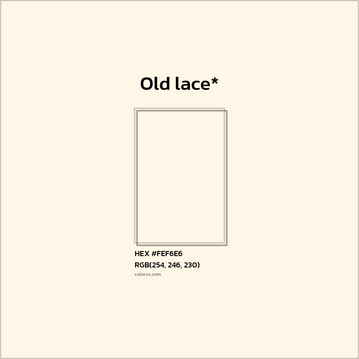 HEX #FEF6E6 Color Name, Color Code, Palettes, Similar Paints, Images