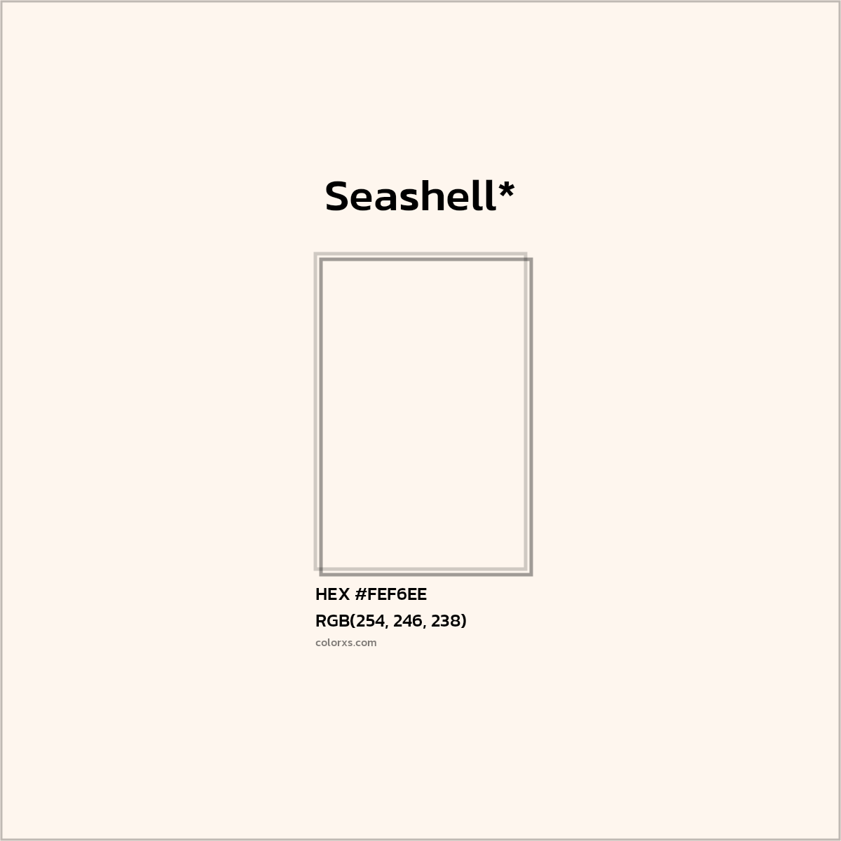 HEX #FEF6EE Color Name, Color Code, Palettes, Similar Paints, Images