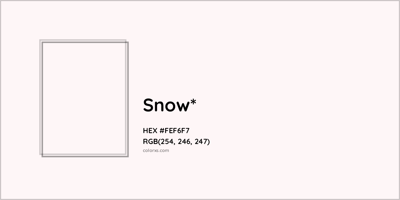 HEX #FEF6F7 Color Name, Color Code, Palettes, Similar Paints, Images