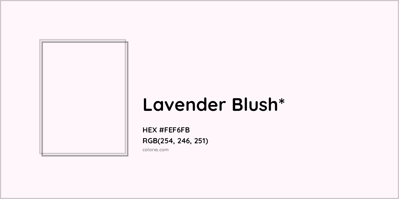 HEX #FEF6FB Color Name, Color Code, Palettes, Similar Paints, Images