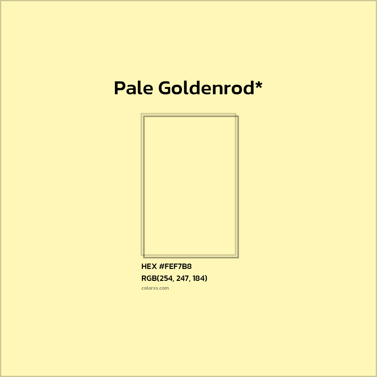HEX #FEF7B8 Color Name, Color Code, Palettes, Similar Paints, Images