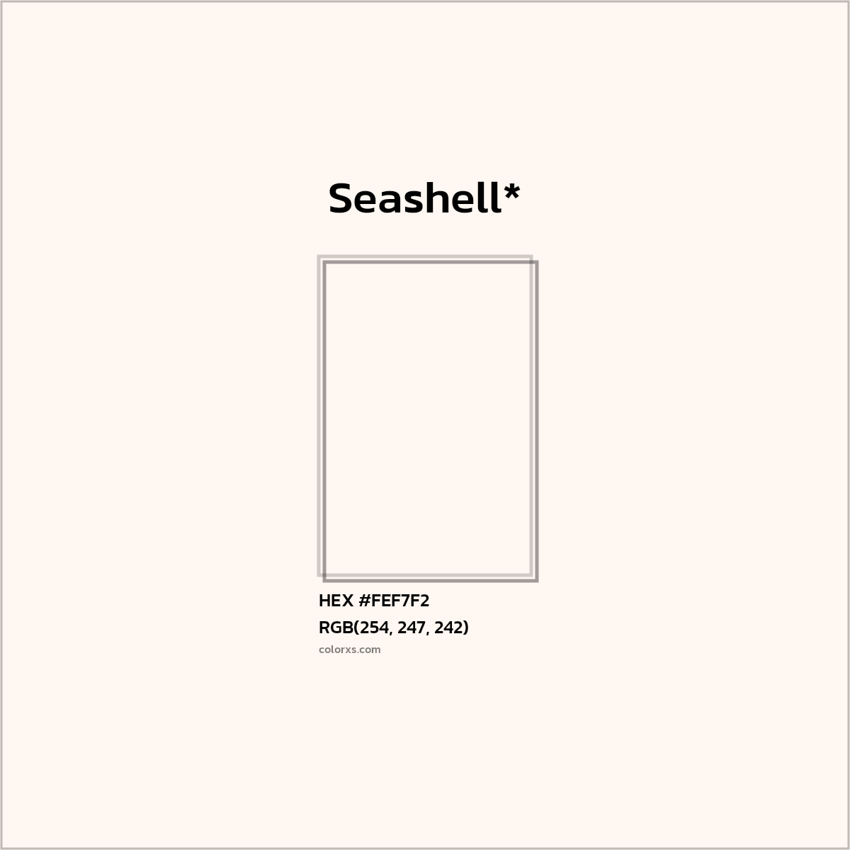 HEX #FEF7F2 Color Name, Color Code, Palettes, Similar Paints, Images