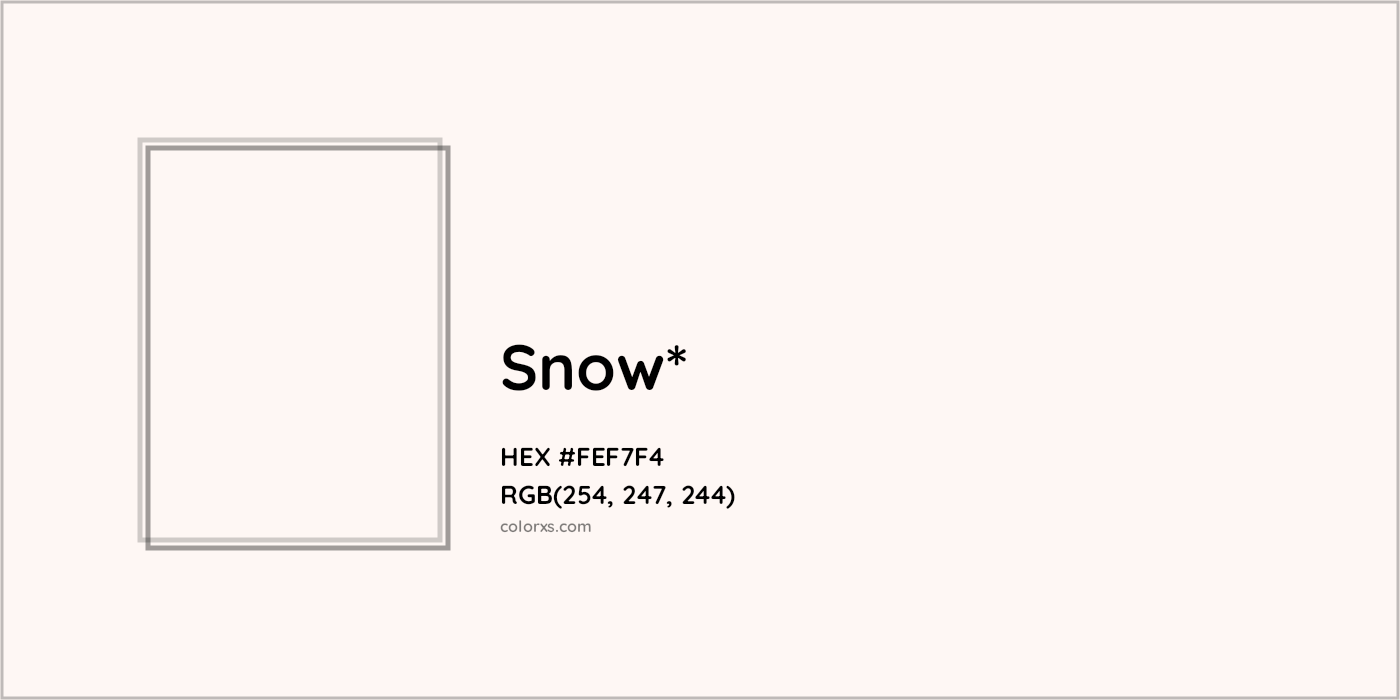 HEX #FEF7F4 Color Name, Color Code, Palettes, Similar Paints, Images