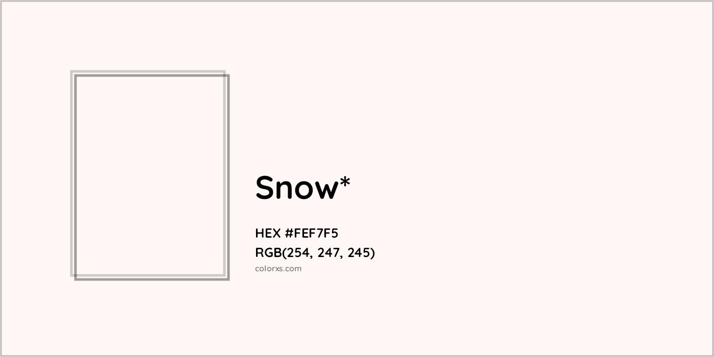 HEX #FEF7F5 Color Name, Color Code, Palettes, Similar Paints, Images