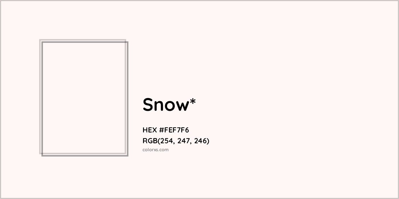 HEX #FEF7F6 Color Name, Color Code, Palettes, Similar Paints, Images