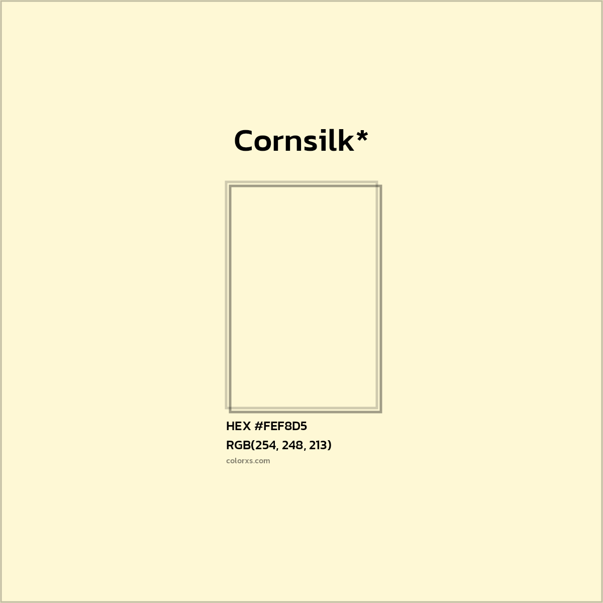 HEX #FEF8D5 Color Name, Color Code, Palettes, Similar Paints, Images