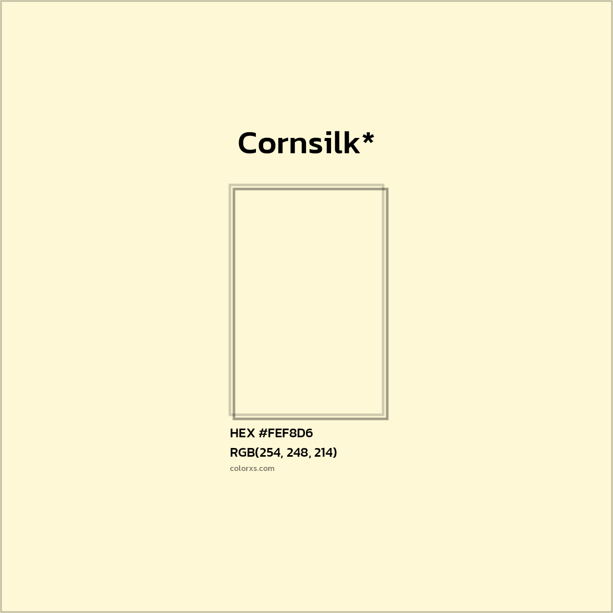 HEX #FEF8D6 Color Name, Color Code, Palettes, Similar Paints, Images