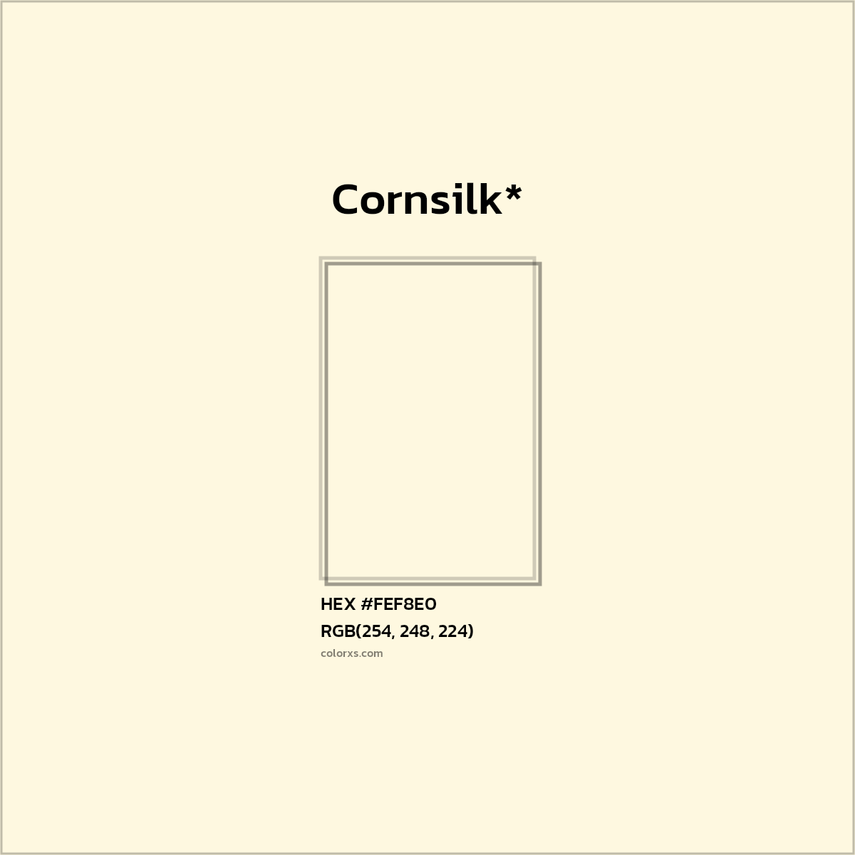 HEX #FEF8E0 Color Name, Color Code, Palettes, Similar Paints, Images