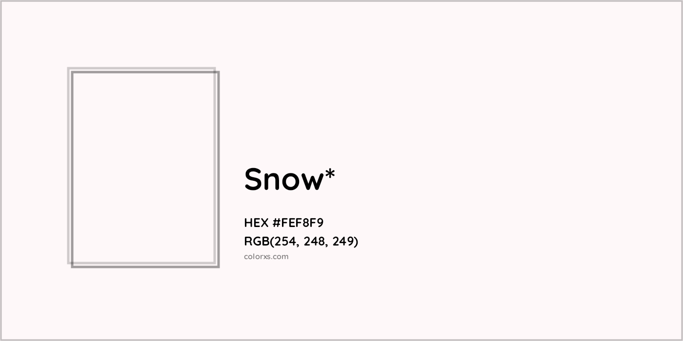 HEX #FEF8F9 Color Name, Color Code, Palettes, Similar Paints, Images