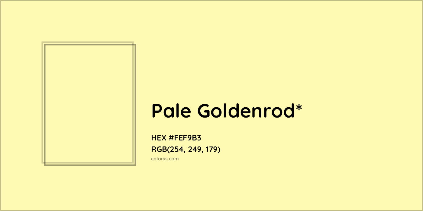 HEX #FEF9B3 Color Name, Color Code, Palettes, Similar Paints, Images
