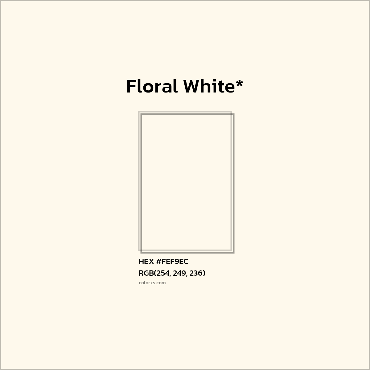 HEX #FEF9EC Color Name, Color Code, Palettes, Similar Paints, Images
