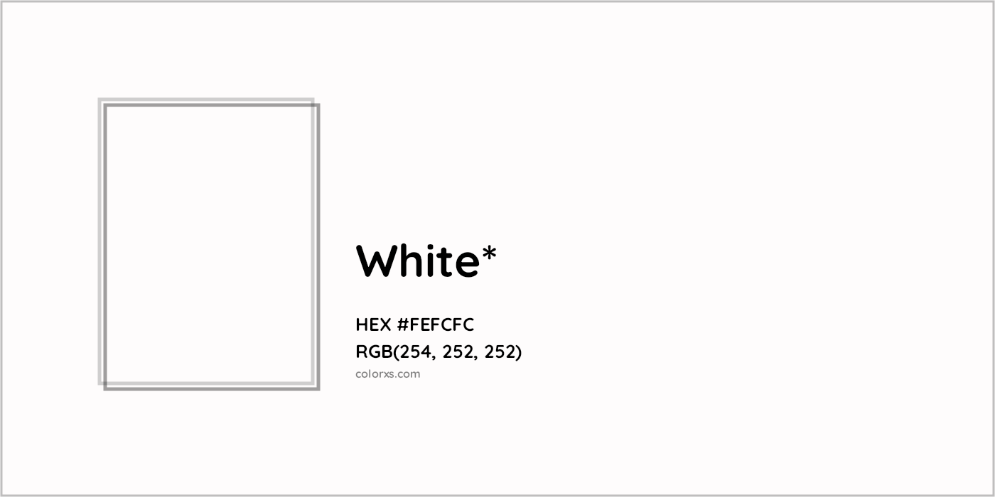 HEX #FEFCFC Color Name, Color Code, Palettes, Similar Paints, Images