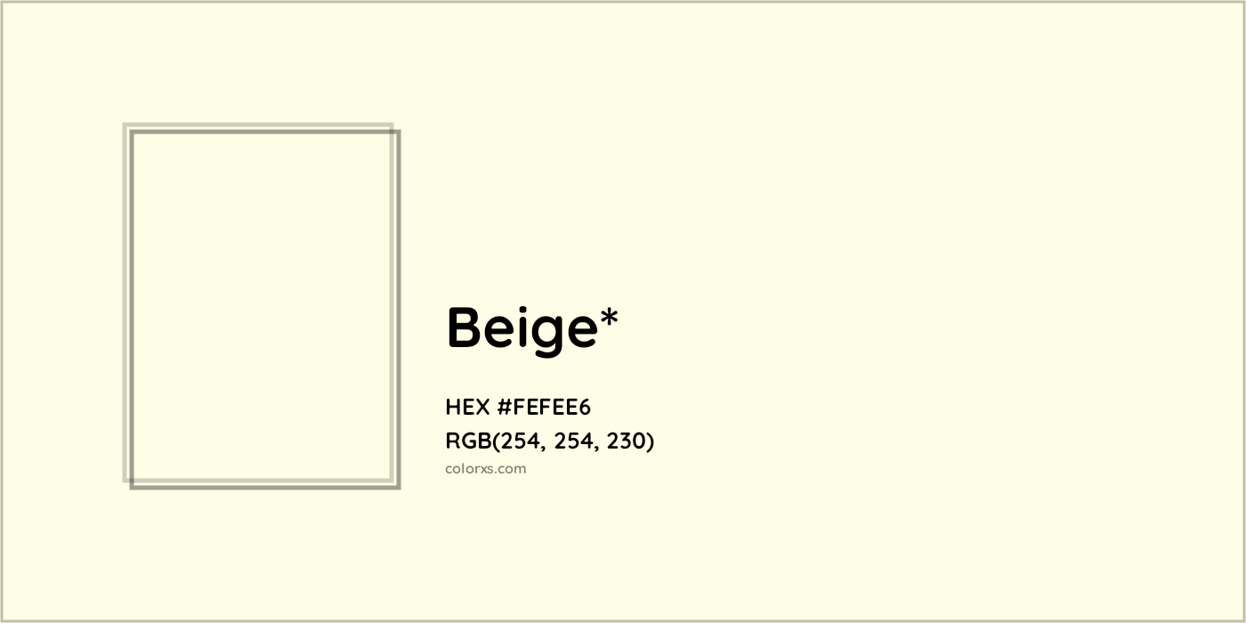 HEX #FEFEE6 Color Name, Color Code, Palettes, Similar Paints, Images