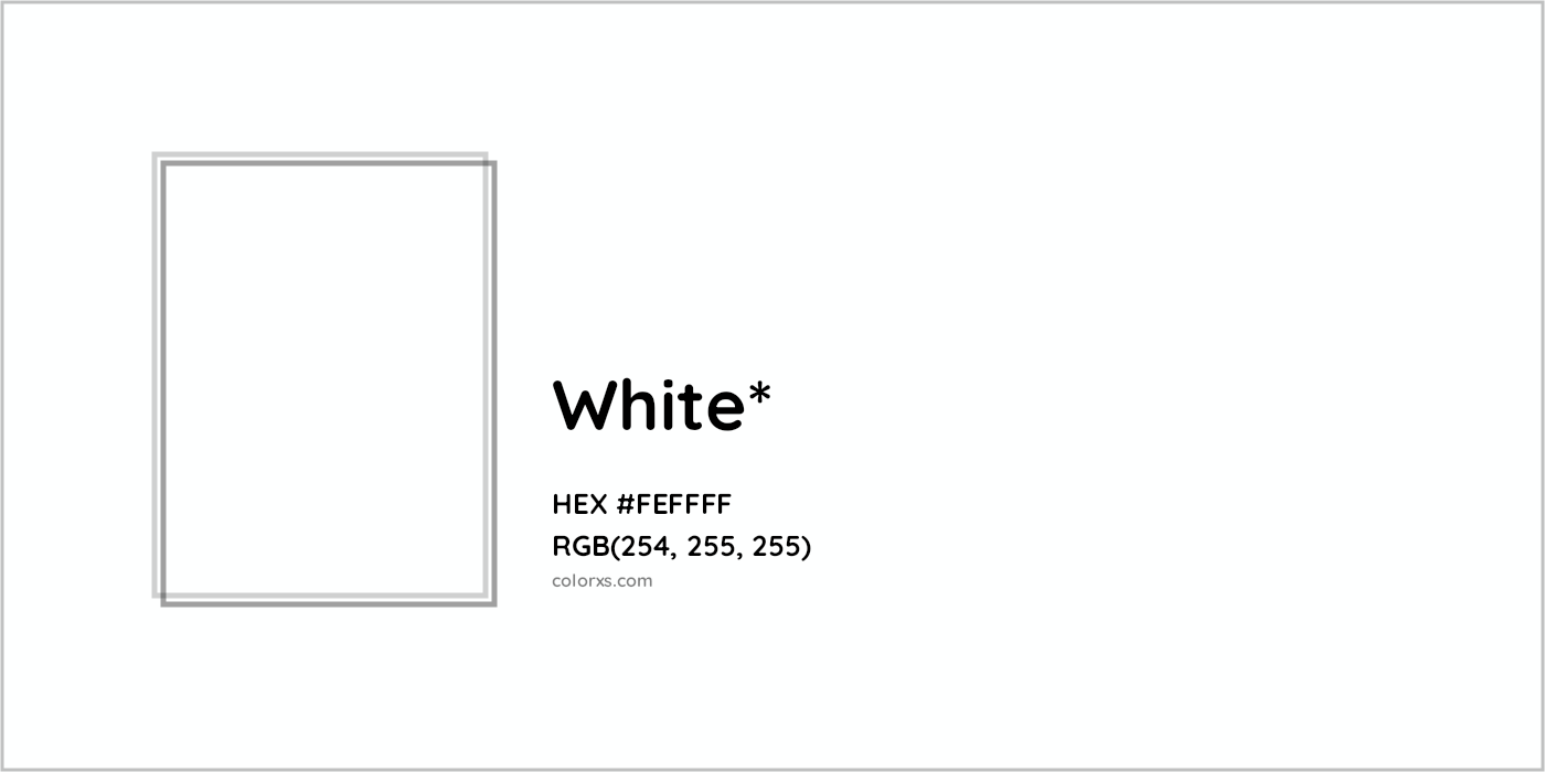 HEX #FEFFFF Color Name, Color Code, Palettes, Similar Paints, Images