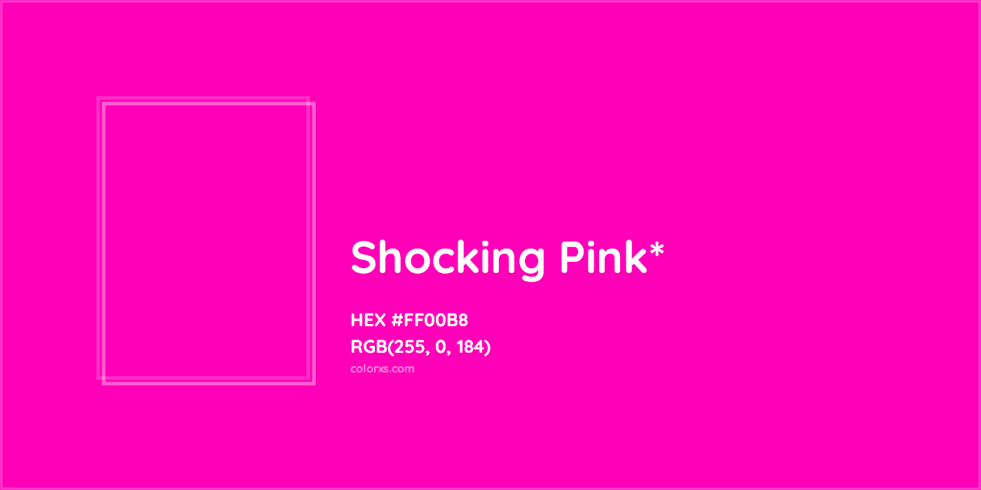 HEX #FF00B8 Color Name, Color Code, Palettes, Similar Paints, Images