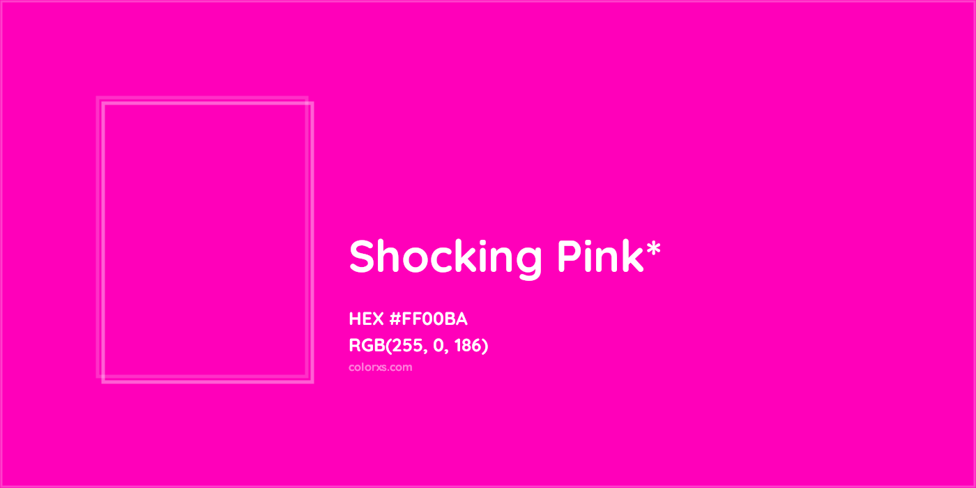 HEX #FF00BA Color Name, Color Code, Palettes, Similar Paints, Images
