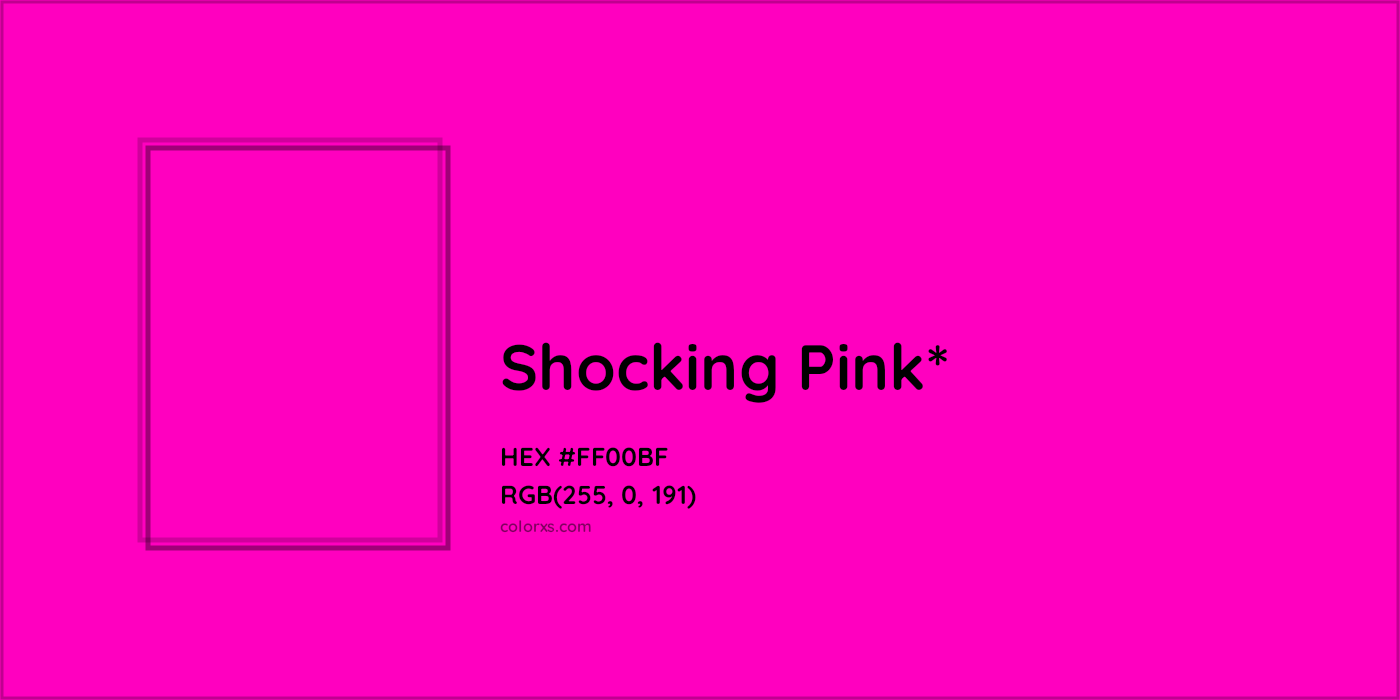 HEX #FF00BF Color Name, Color Code, Palettes, Similar Paints, Images