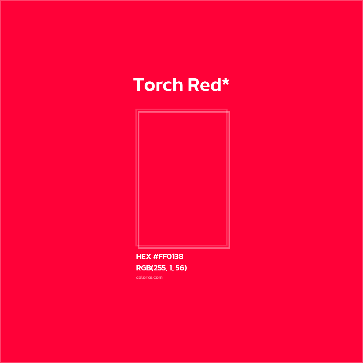 HEX #FF0138 Color Name, Color Code, Palettes, Similar Paints, Images