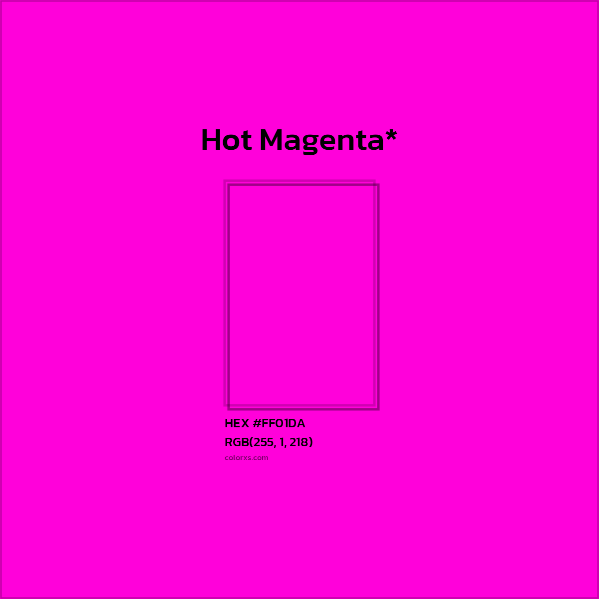 HEX #FF01DA Color Name, Color Code, Palettes, Similar Paints, Images
