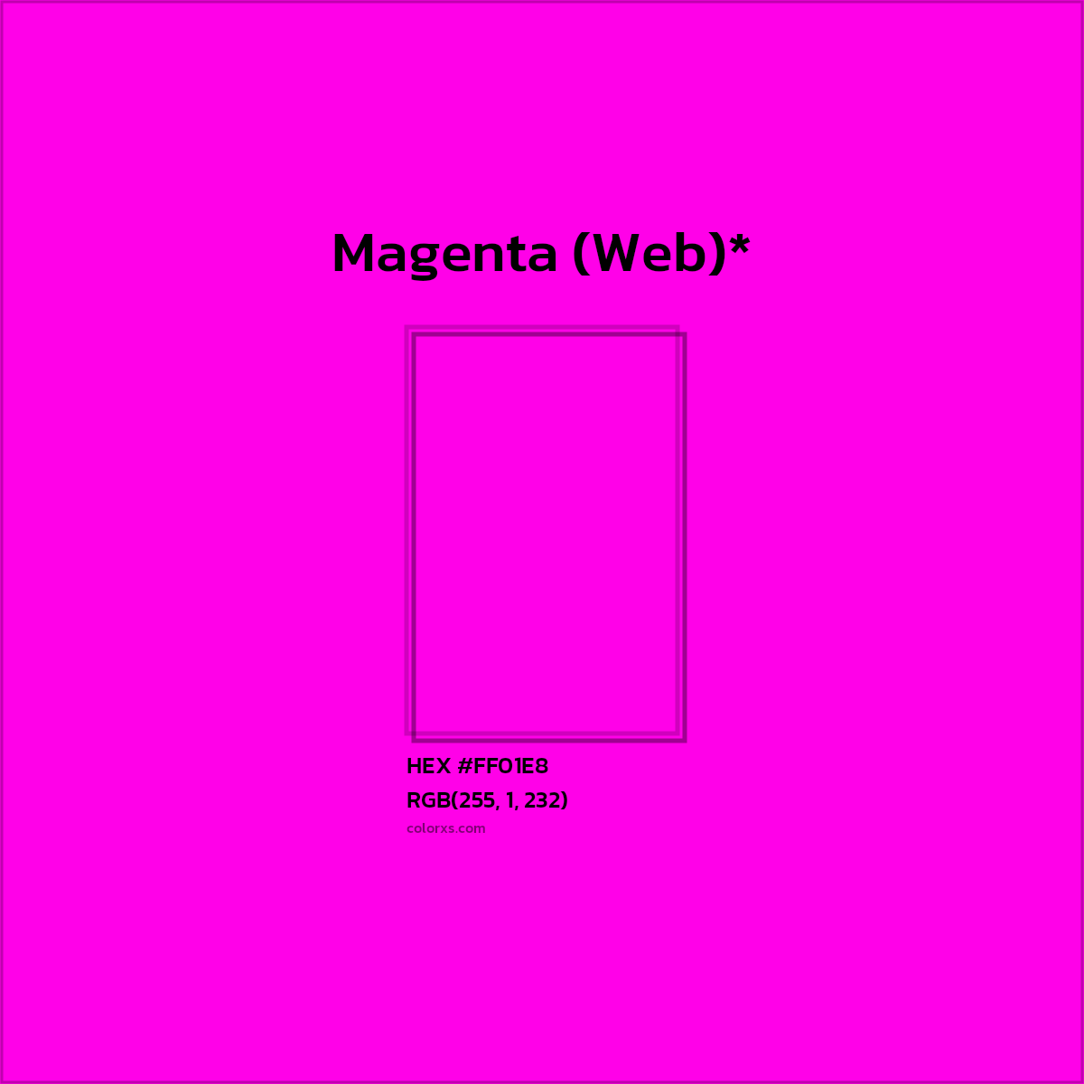 HEX #FF01E8 Color Name, Color Code, Palettes, Similar Paints, Images