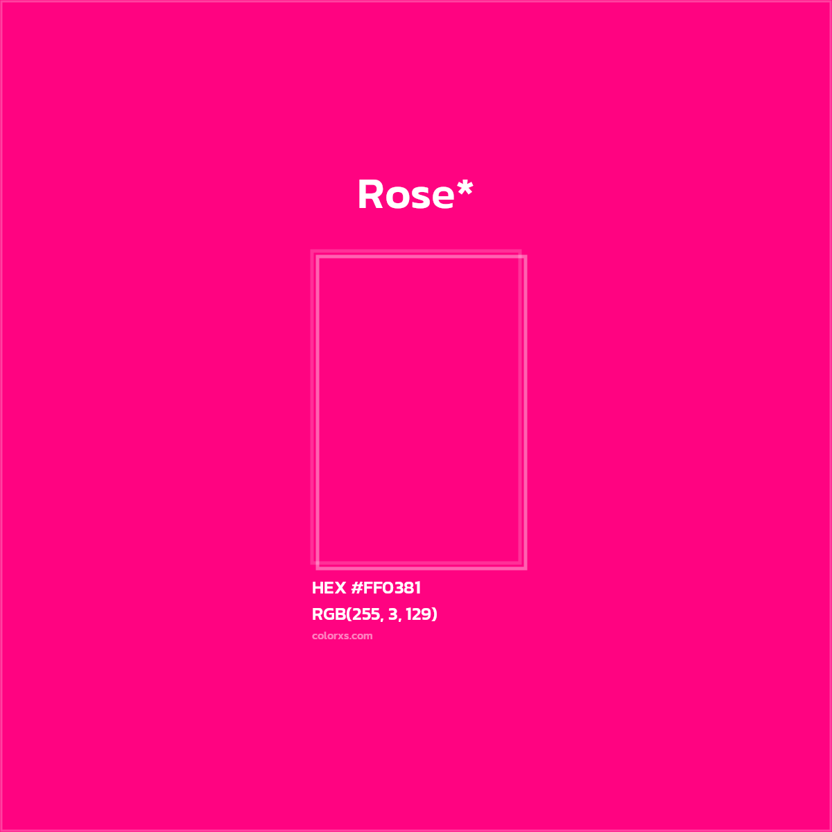 HEX #FF0381 Color Name, Color Code, Palettes, Similar Paints, Images