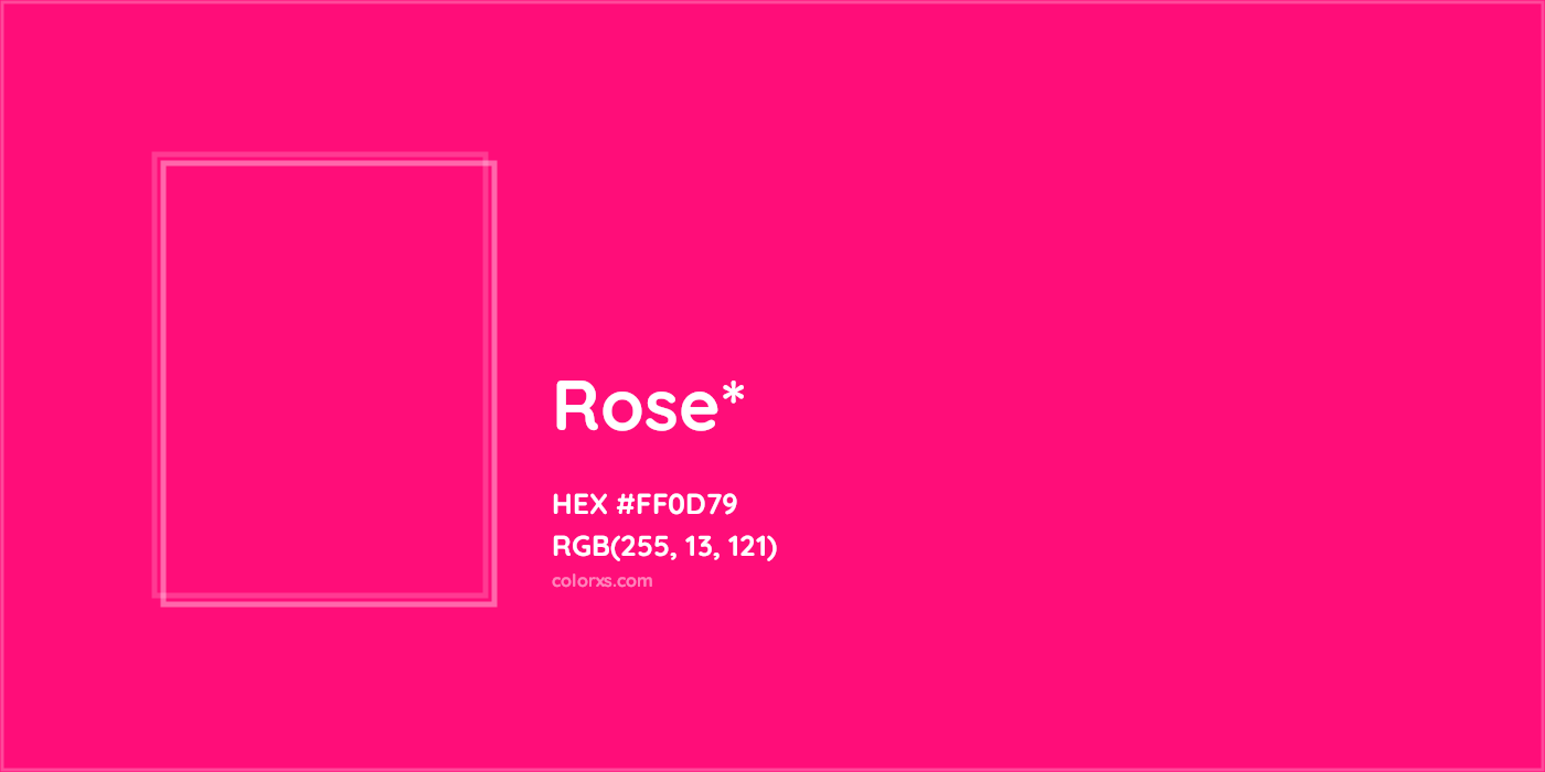HEX #FF0D79 Color Name, Color Code, Palettes, Similar Paints, Images