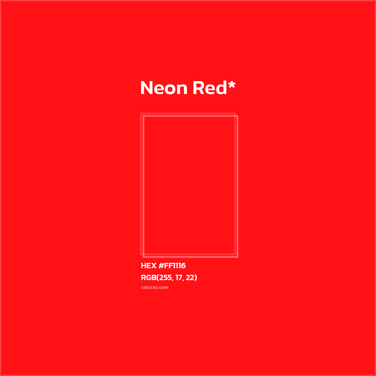 HEX #FF1116 Color Name, Color Code, Palettes, Similar Paints, Images