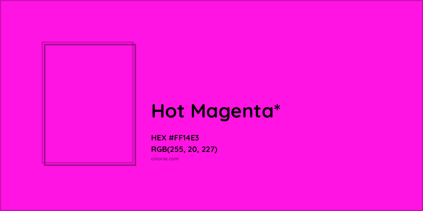 HEX #FF14E3 Color Name, Color Code, Palettes, Similar Paints, Images
