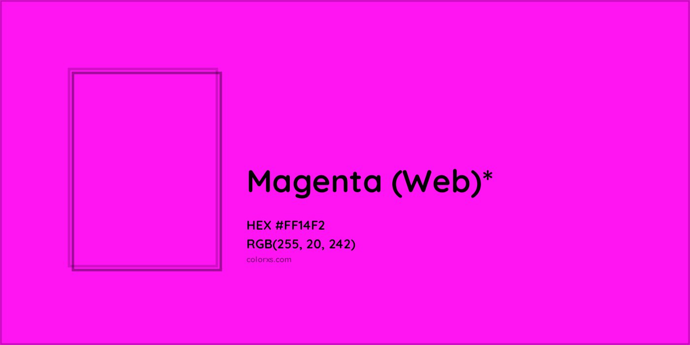 HEX #FF14F2 Color Name, Color Code, Palettes, Similar Paints, Images