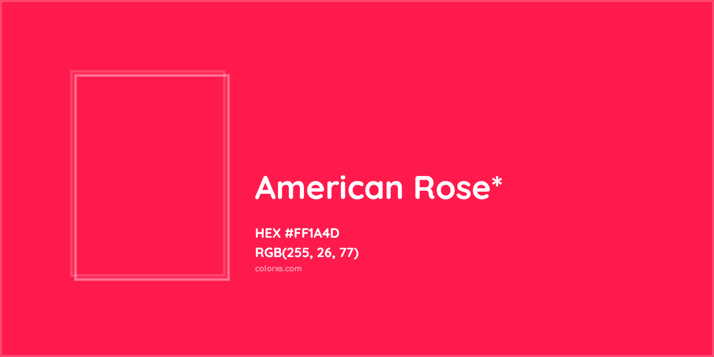 HEX #FF1A4D Color Name, Color Code, Palettes, Similar Paints, Images