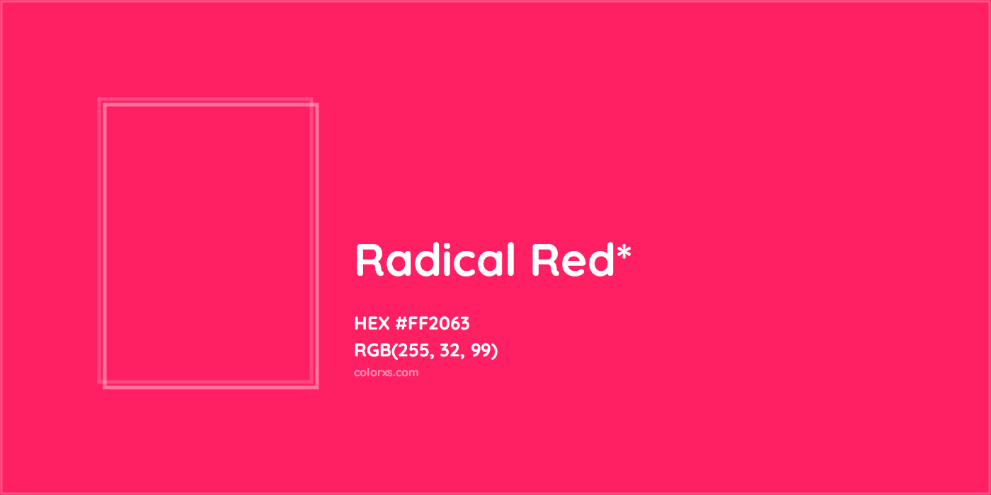 HEX #FF2063 Color Name, Color Code, Palettes, Similar Paints, Images