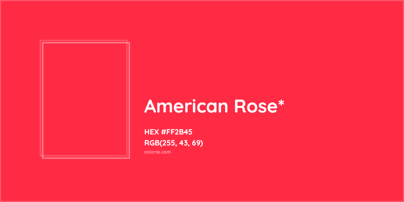HEX #FF2B45 Color Name, Color Code, Palettes, Similar Paints, Images