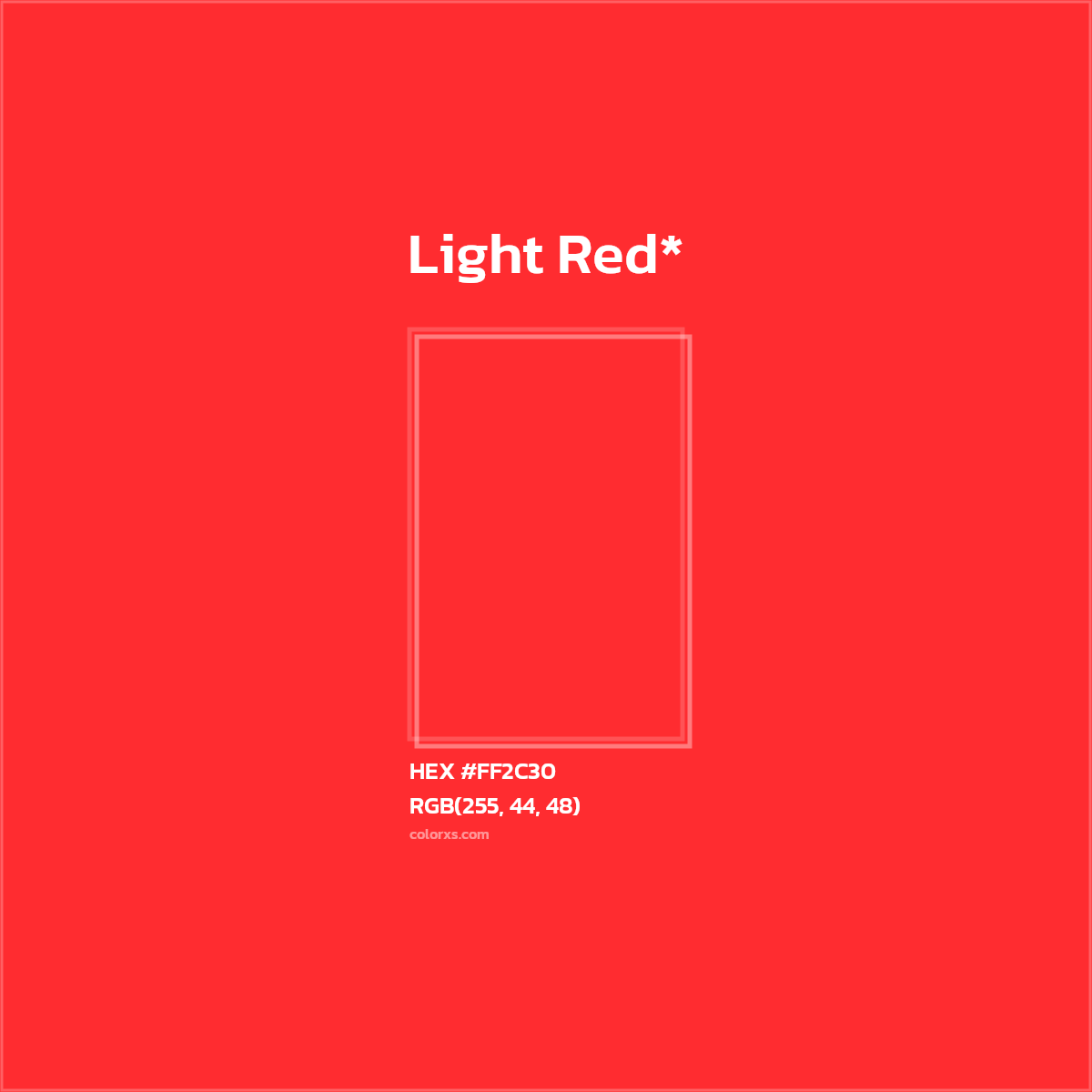 HEX #FF2C30 Color Name, Color Code, Palettes, Similar Paints, Images