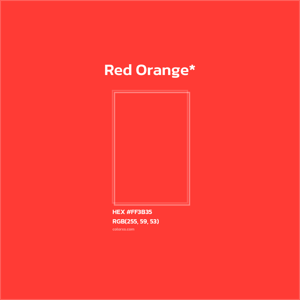 HEX #FF3B35 Color Name, Color Code, Palettes, Similar Paints, Images