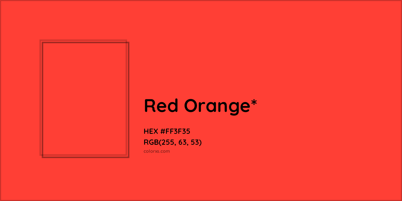 HEX #FF3F35 Color Name, Color Code, Palettes, Similar Paints, Images