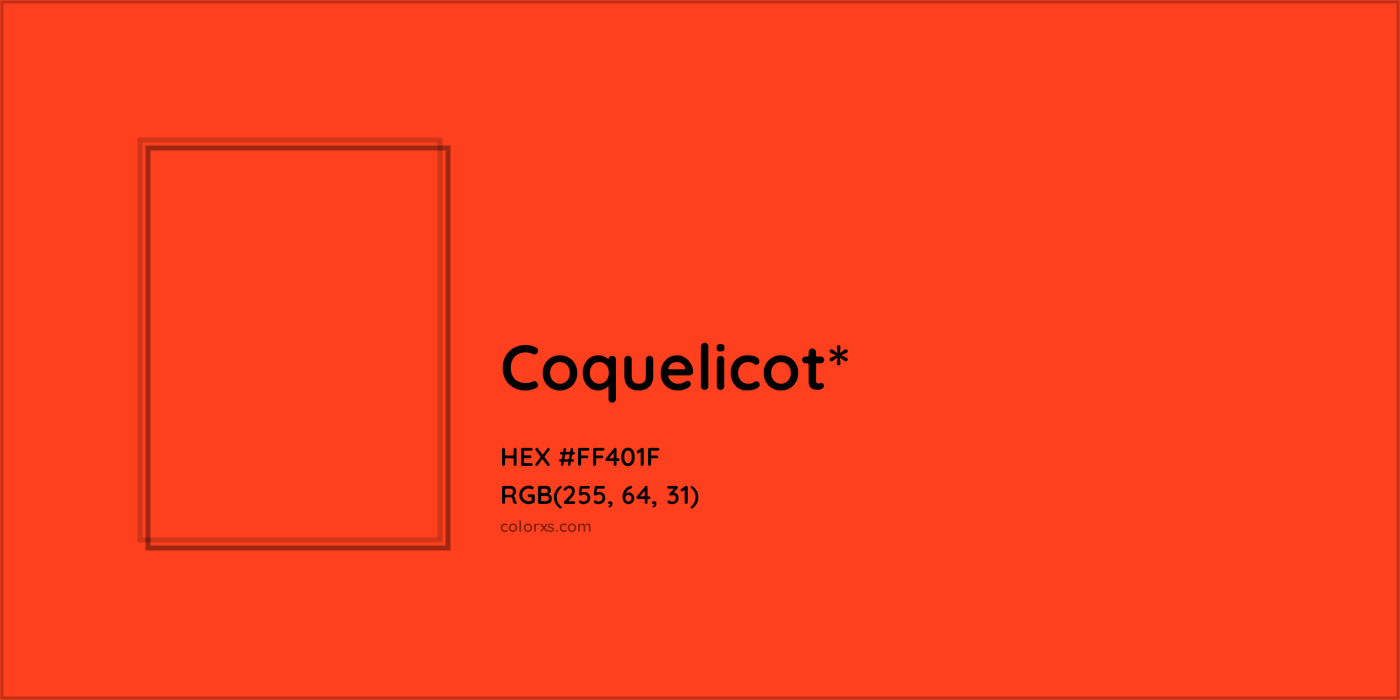 HEX #FF401F Color Name, Color Code, Palettes, Similar Paints, Images