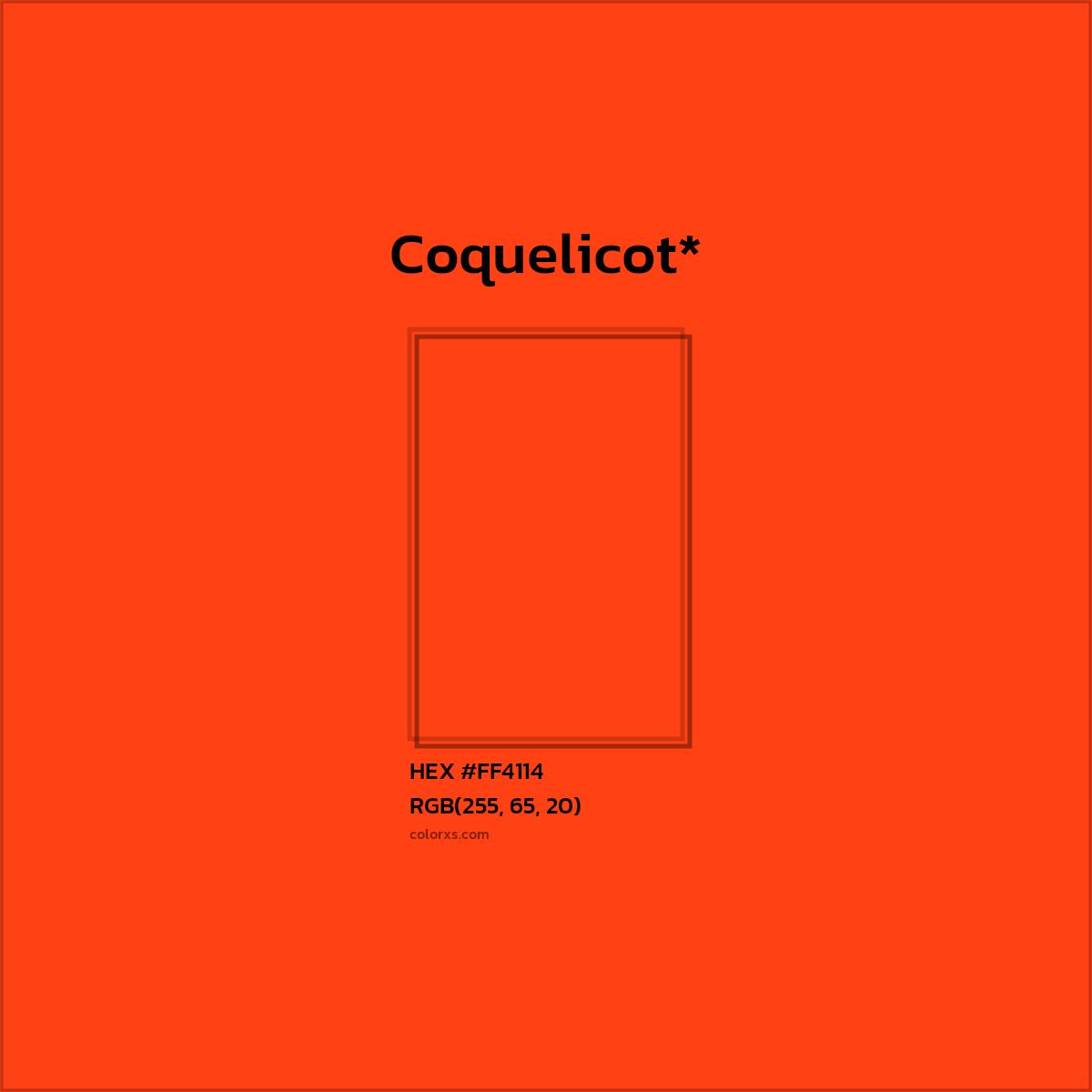 HEX #FF4114 Color Name, Color Code, Palettes, Similar Paints, Images