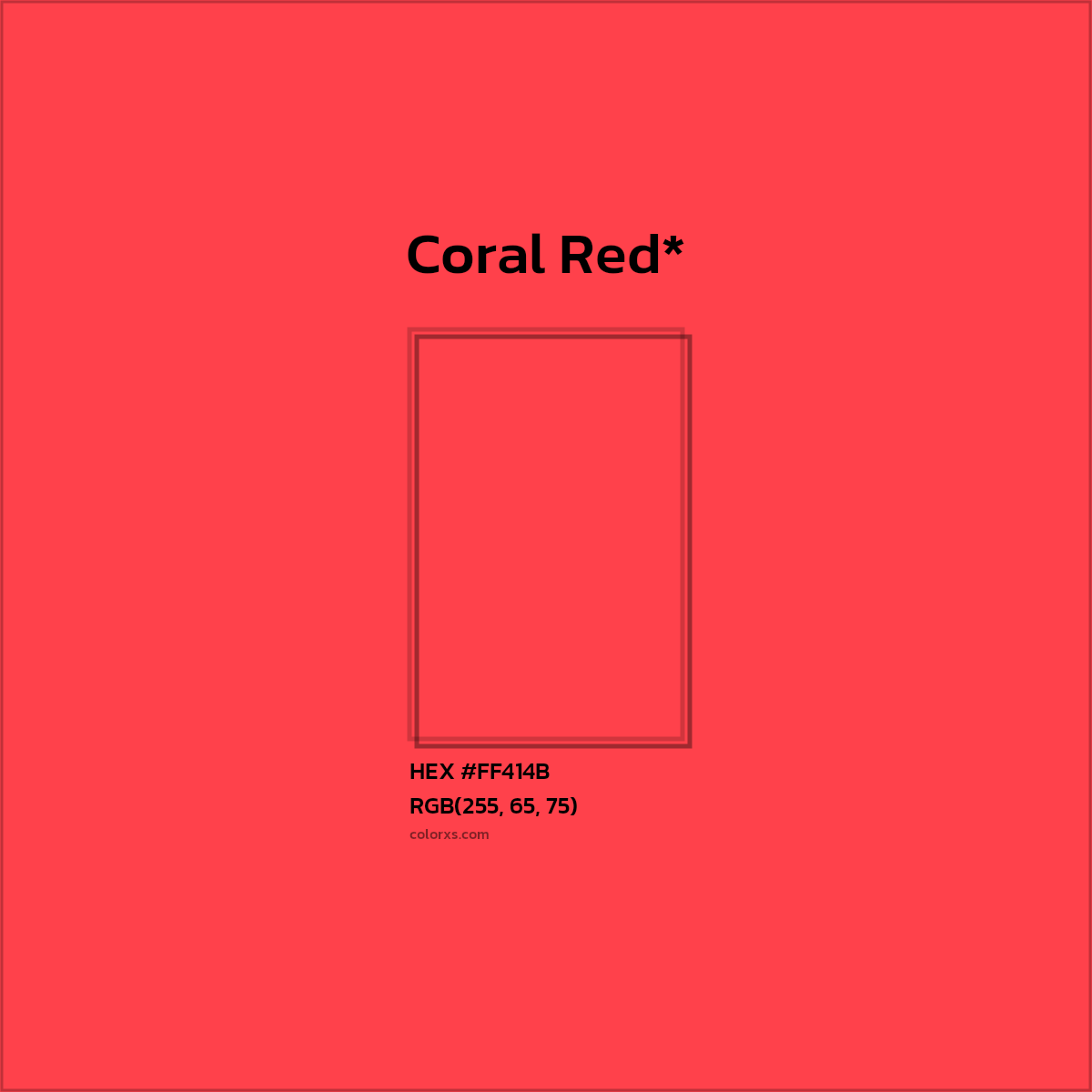 HEX #FF414B Color Name, Color Code, Palettes, Similar Paints, Images