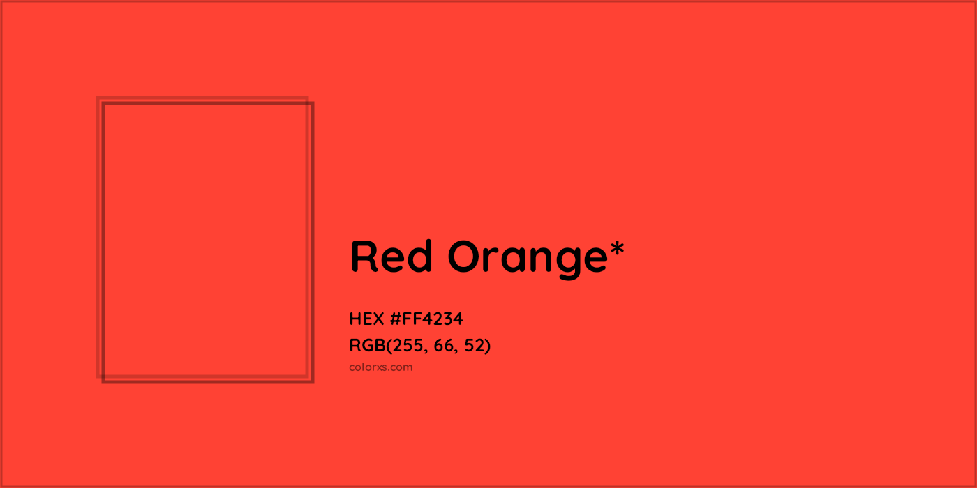 HEX #FF4234 Color Name, Color Code, Palettes, Similar Paints, Images