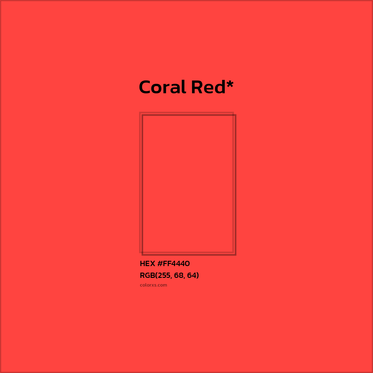 HEX #FF4440 Color Name, Color Code, Palettes, Similar Paints, Images