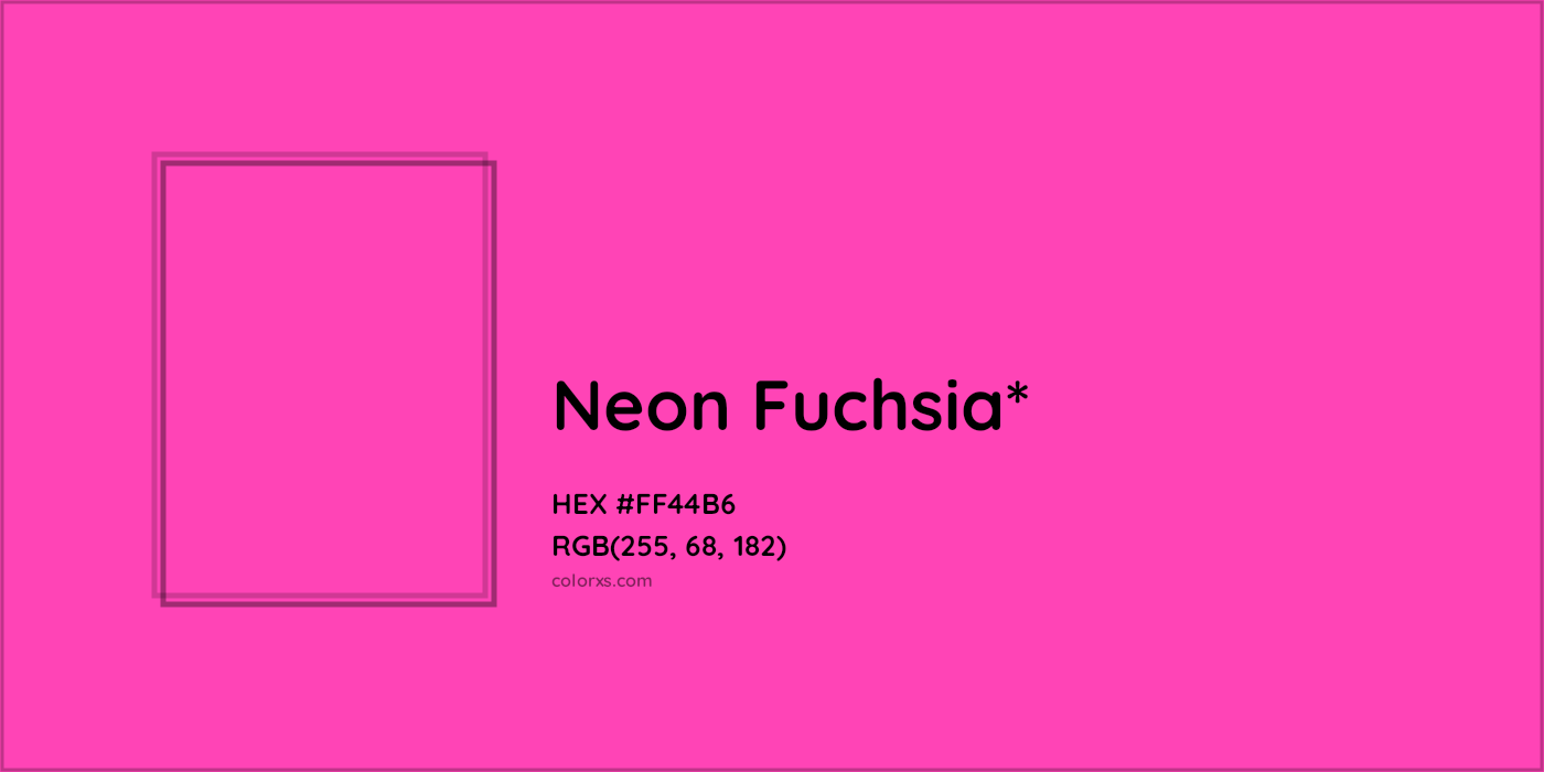 HEX #FF44B6 Color Name, Color Code, Palettes, Similar Paints, Images