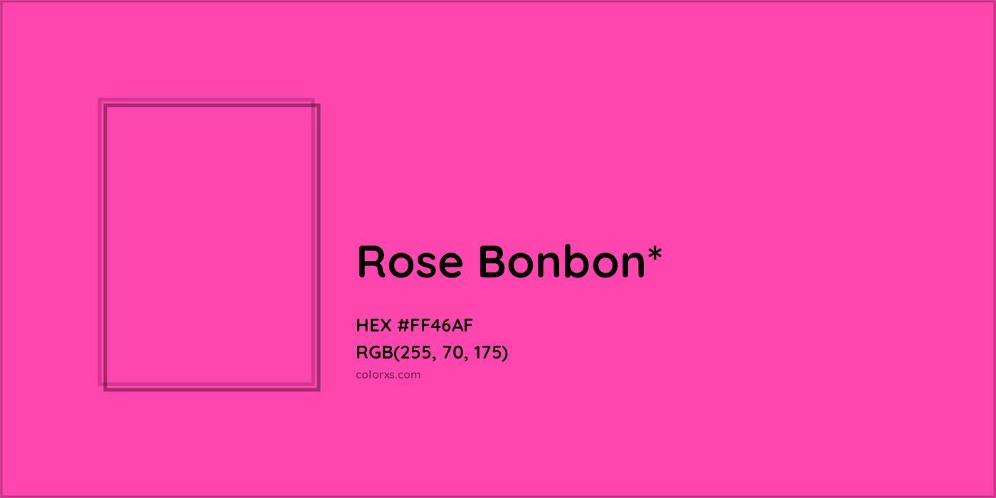 HEX #FF46AF Color Name, Color Code, Palettes, Similar Paints, Images