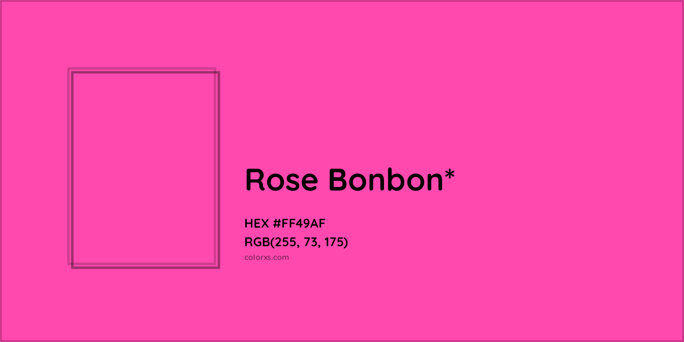 HEX #FF49AF Color Name, Color Code, Palettes, Similar Paints, Images