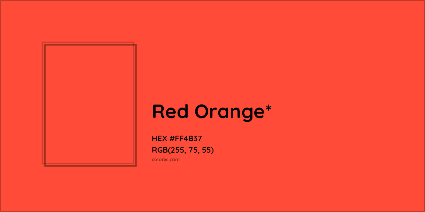 HEX #FF4B37 Color Name, Color Code, Palettes, Similar Paints, Images
